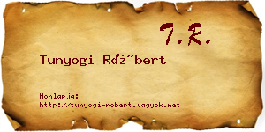 Tunyogi Róbert névjegykártya